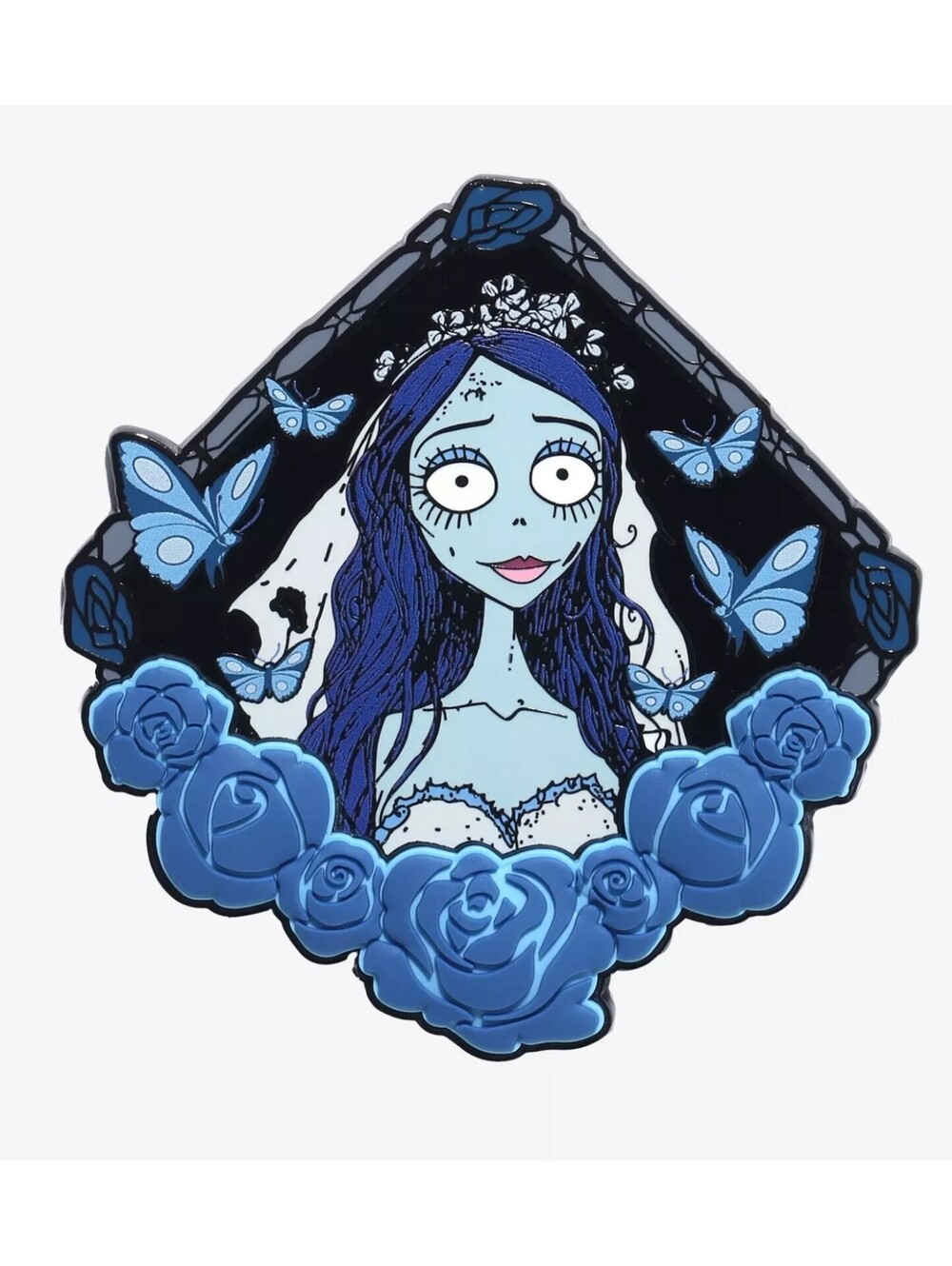 Loungefly Corpse Bride Emily Rose Butterfly 3" LE Halloween Enamel Pin